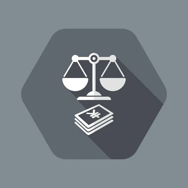 Concept de remboursement juridique en Yen — Image vectorielle
