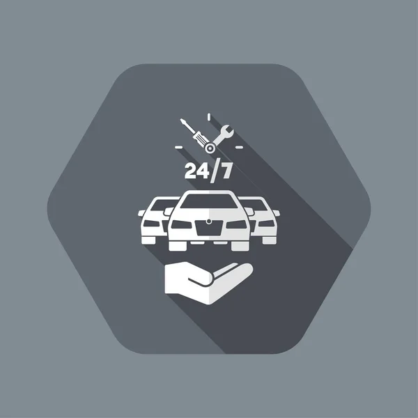 Icône de service automobile 24 / 7 — Image vectorielle