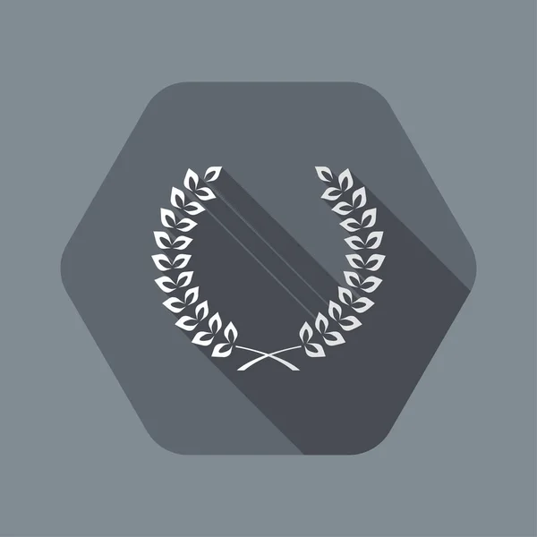 Élégante icône de laurier minimal — Image vectorielle