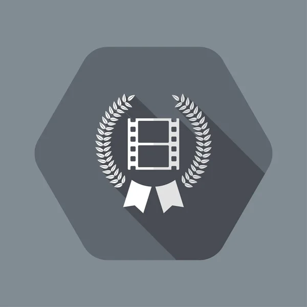 Icono de símbolo de premio de película o foto — Vector de stock