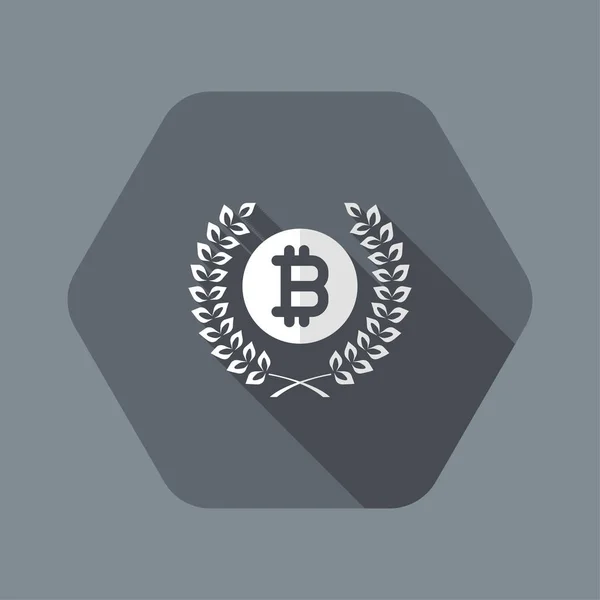 Ícone de símbolo bitcoin certificada — Vetor de Stock