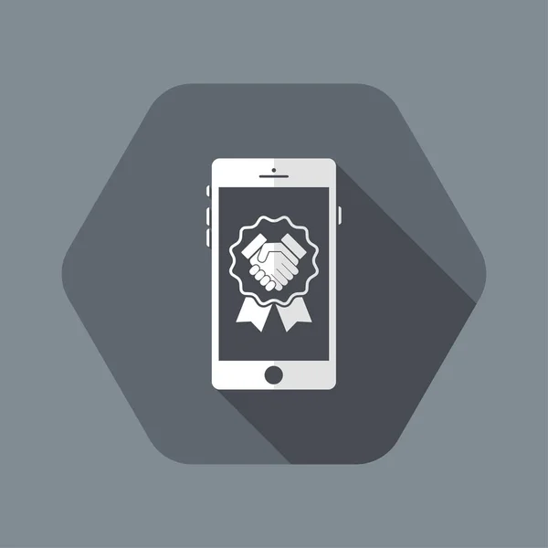 Officiell ikon för agreemet-symbolen på din smartphone — Stock vektor