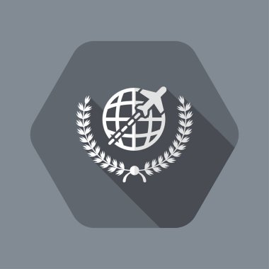 Premium havayolu sembolü simgesi