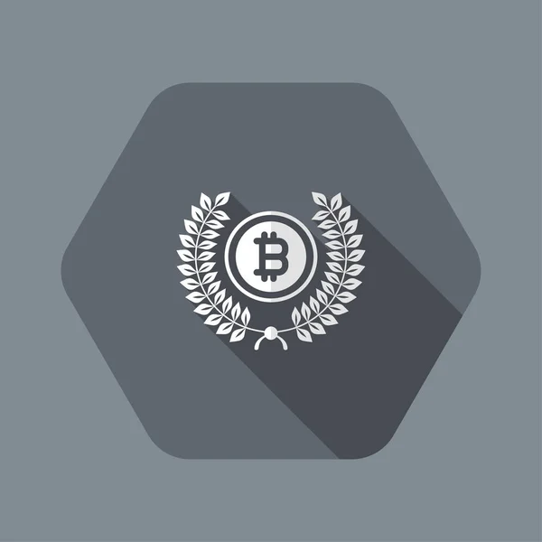 Ícone de símbolo bitcoin certificada — Vetor de Stock