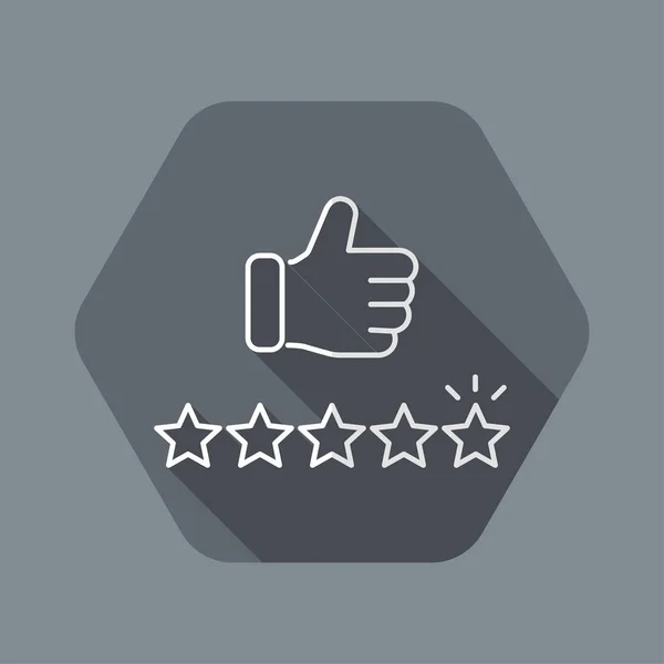 Top rating voor vijf sterren service — Stockvector