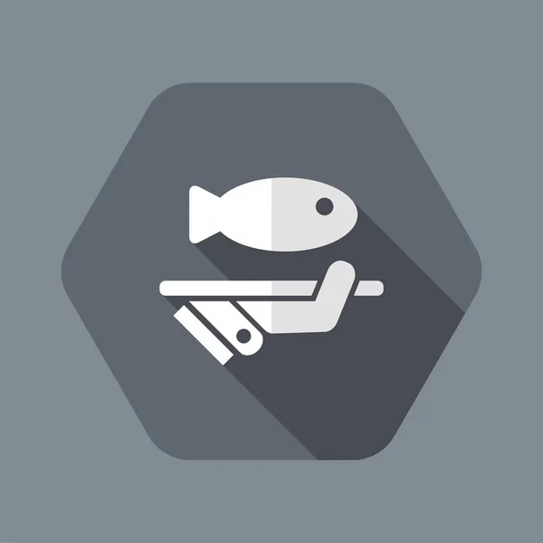Рыбная икона — стоковый вектор