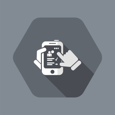 Akıllı telefon ikonu. Sohbet uygulaması.