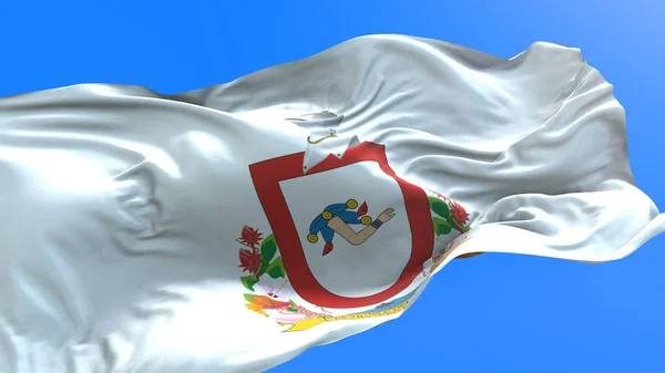 Colima Mexiko Realistisk Viftande Flagga Bakgrund — Stockfoto