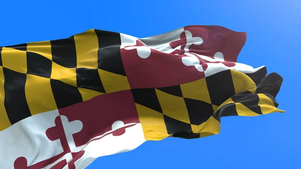 Maryland United States America Usa 현실적 흔들기 플래그 — 스톡 사진