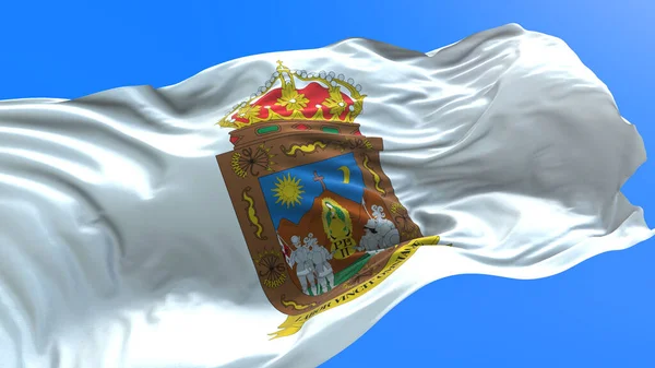 Zacatecas Messico Realistico Sventolando Sfondo Bandiera Foto Stock Royalty Free