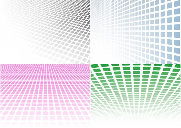 コピー スペース グラフィック組成 ベクトルの幾何学的な図と抽象的なハーフトーンの背景のセット — ストックベクタ