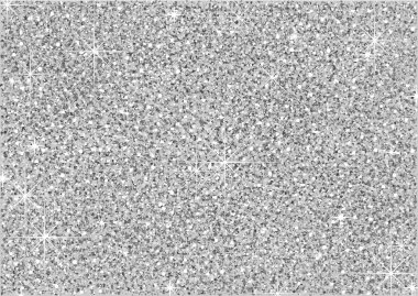Yıldızlı Parlayan Gümüş Parıltı Arkaplanı - Grafik Tasarımınız için Metalik Renkli Çizim, Vektör