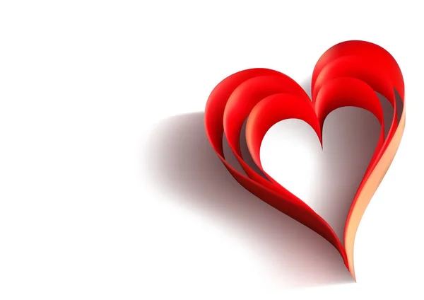 День Святого Валентина Фону Паперу Серце Білий Кольорові Ілюстрації Вектор — стоковий вектор