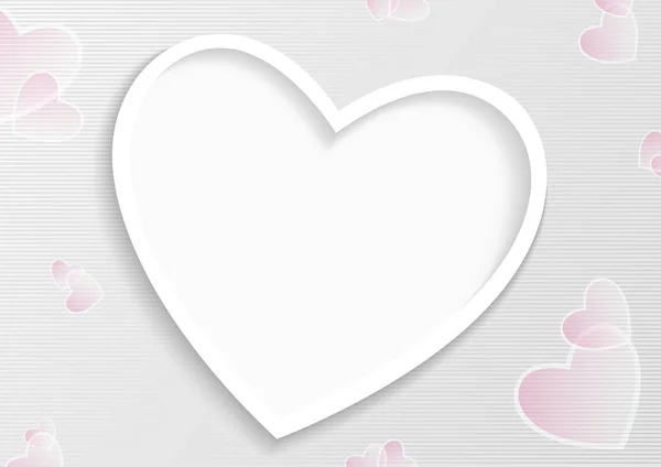 Fond Valentin Rayé Avec Coeurs Dans Les Tons Doux Rose — Image vectorielle
