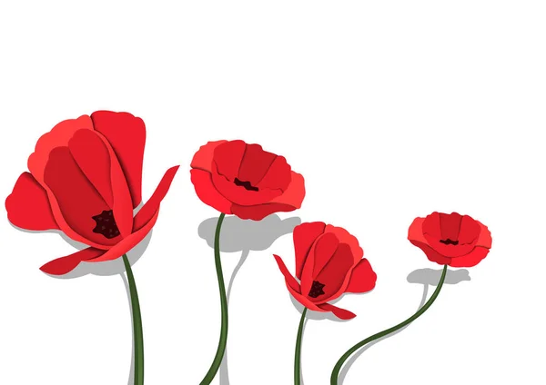 Красная Бумага Белом Фоне Счастливая Весна Вашего Графического Проекта Вектор — стоковый вектор