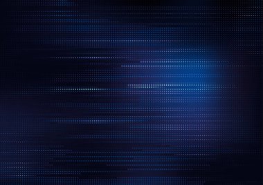 Koyu Arka Plan Üzerine Mavi Kare Desen - Grafik Tasarımı için Koyu Arka Plan üzerine Mavi Tondetaylı Halftone İllüstrasyon, Vektör