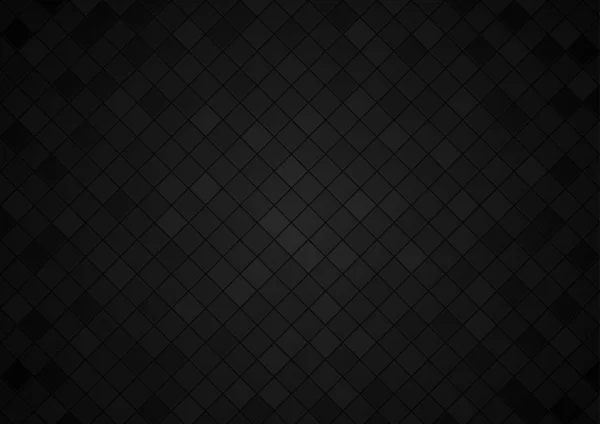Vierkante Tegel Achtergrond Zwarte Tinten Mozaïek Achtergrond Met Rand Details — Stockvector