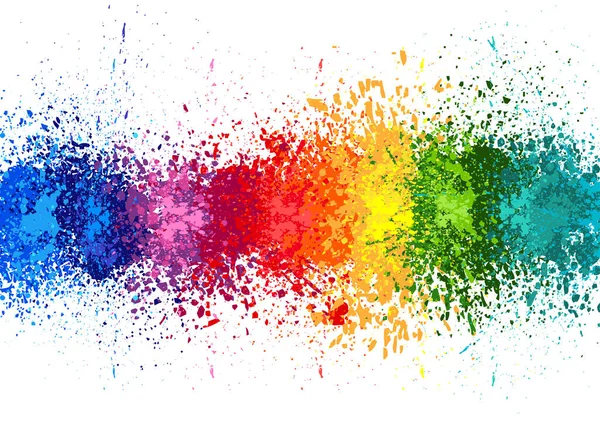 Color Paint Splashes Banner Banner Colorful Splashes White Background Vector — стоковий вектор