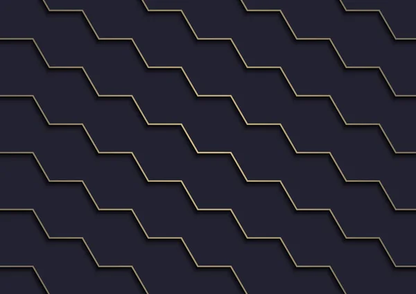 Fundo Azul Escuro Com Padrão Ouro Textura Escada Diagonal Com — Vetor de Stock