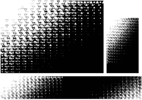 Set Van Abstracte Zwarte Veelhoekige Achtergronden Geometrische Mozaïek Patroon Voor — Stockvector