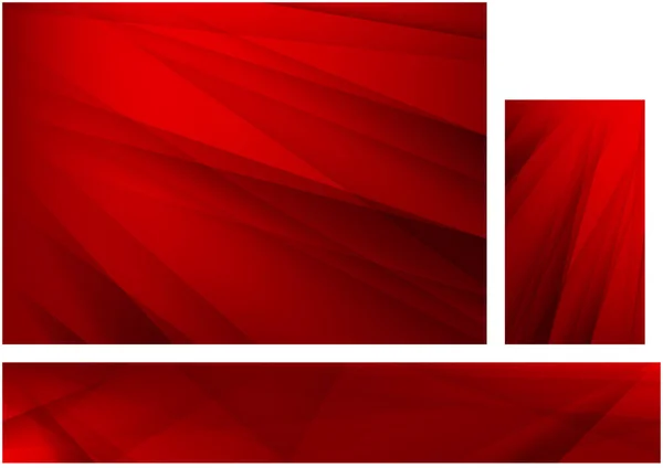 Set Abstract Red Backgrounds Stripes Modern Design Grafikai Illusztráció Háttér — Stock Vector