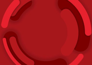 Kırmızı Soyut Çember Arkaplanı - Grafik Tasarımınız için Modern Basit Geometrik ResimlerStencils