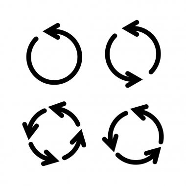 Siyah daire vektör okları kümesi. Vektör Simgeleri