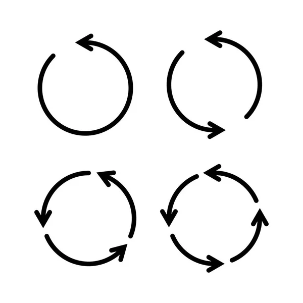 Conjunto de flechas vectoriales círculo negro. Iconos vectoriales Gráficos Vectoriales