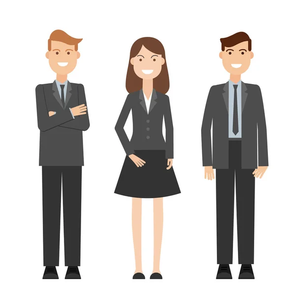 Vector personajes detallados personas, hombres y mujeres de negocios . Ilustración De Stock