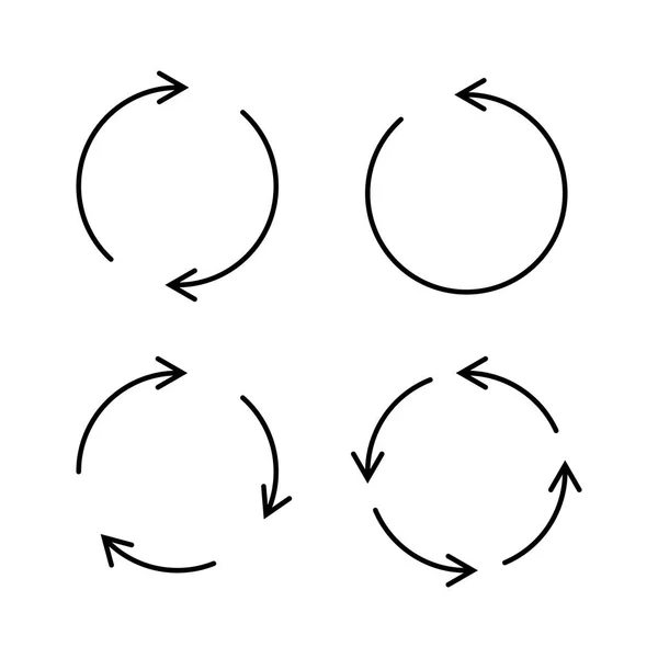 一组黑色圆矢量箭头。矢量图标 — 图库矢量图片