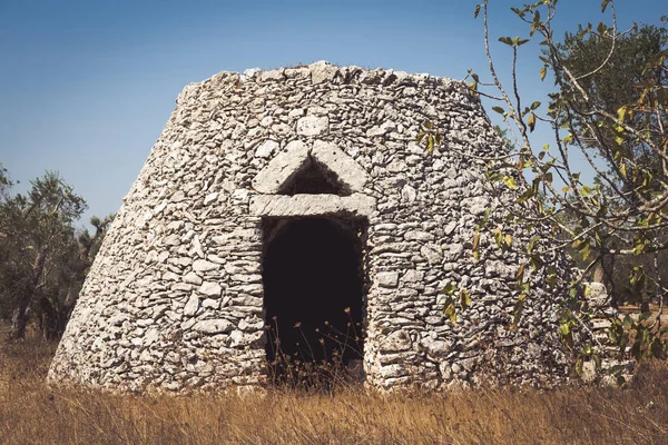 Este Almacén Tradicional Llama Furnieddhu Dialecto Local Toda Estructura Piedra — Foto de Stock