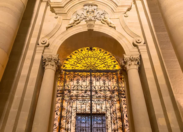 Antiga Igreja Católica Siracusa Sicília Sua Estrutura Originalmente Templo Dórico — Fotografia de Stock