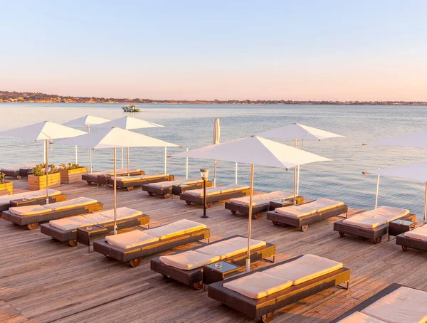 Siracusa Isla Sicilia Italia Puesta Sol Frente Mar Final Día — Foto de Stock