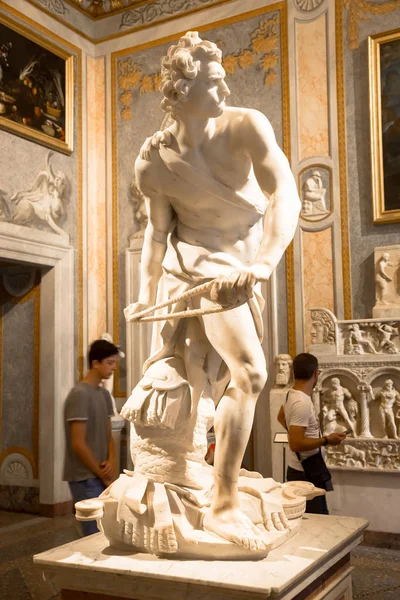 Roma Italia Agosto 2018 Gian Lorenzo Bernini Masterpiece David Fechado — Foto de Stock