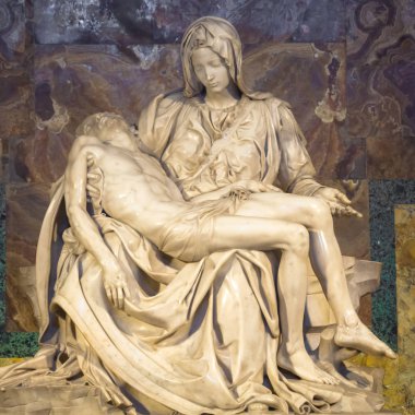 Roma, Vatikan Devleti - 28 Ağustos 2018: Michelangelo (yazık), 1498-1499, St. Peter Bazilikası Roma'da bulunan
