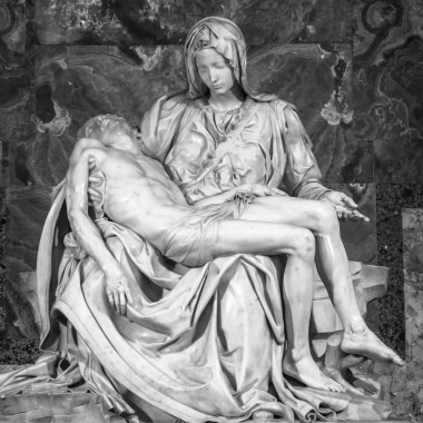Roma, Vatikan Devleti - 28 Ağustos 2018: Michelangelo (yazık), 1498-1499, St. Peter Bazilikası Roma'da bulunan