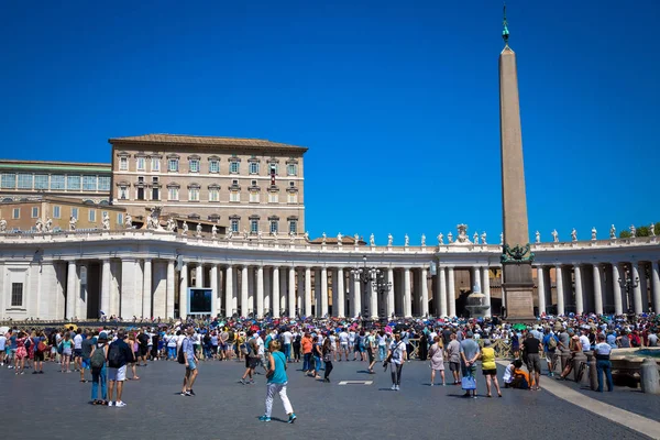 Roma Stato Del Vaticano Agosto 2018 Domenica Durante Angelus Piazza — Foto Stock