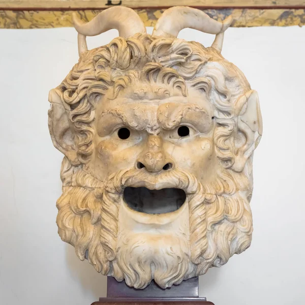 Satan Head Made Marble Useful Satanic Concept — Stock Photo, Image