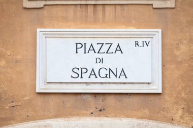 Roma, İtalya 'daki Piazza di Spagna (İspanya Meydanı) ayrıntıları