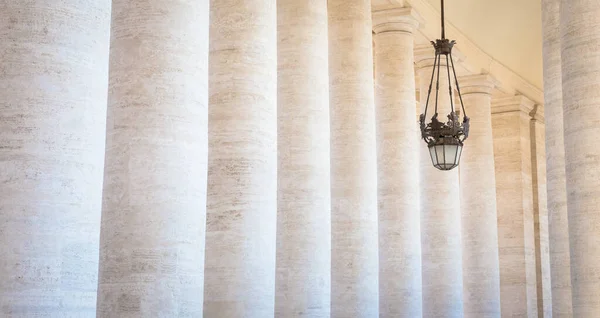 Peterstorget Vatikanstaten Rom Gränsar Två Sidor Till Halvcirkelformade Kolonier Bernini — Stockfoto