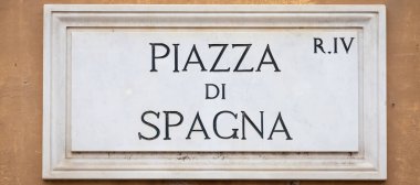 Roma, İtalya 'daki Piazza di Spagna (İspanya Meydanı) ayrıntıları