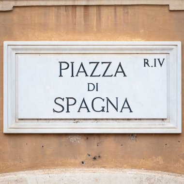 Roma, İtalya 'daki Piazza di Spagna (İspanya Meydanı) ayrıntıları
