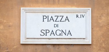 Roma, İtalya 'daki Piazza di Spagna (İspanya Meydanı) ayrıntıları