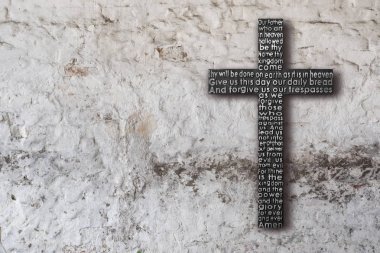 Beyaz kirli alçı duvar sıva katmanı doku ile.