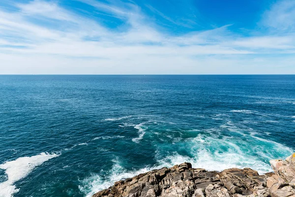 Panorama view of the Castro de Barona, a fort located in the parish of Barona in A Coruna, Galicia. Built on a peninsula, it was inhabited from the first century BC to the fist century AD.