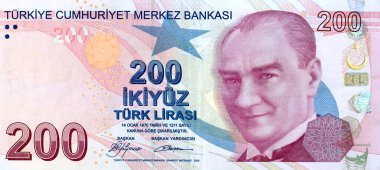 200 liralık banknot.