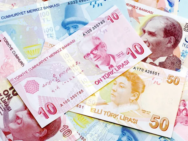 Prachy Turecké Bankovky — Stock fotografie