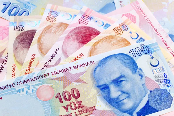 Mustafa Kemal Atatürk Faturaları Türk Banknotları — Stok fotoğraf