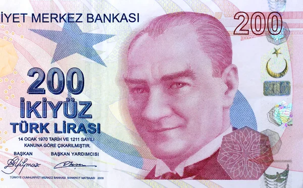Detailní Záběr 200 Bankovek — Stock fotografie