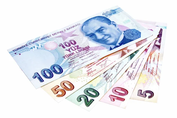 Барвисті Турецькі Банкноти — стокове фото